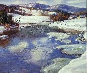 George Gardner Symons Valley Stream in Winter France oil painting reproduction